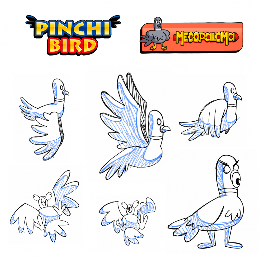 los personajes de pinchi bird mecopaloma 01